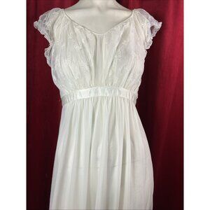 Vintage Fahe Single Chiffon Ethereal Sheer Empire Waist Gown Nightgown